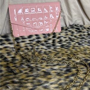 Patent Quilted Pink Chain Crossbody Purse